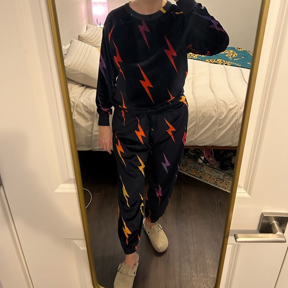 Aviator Nation Velvet Bolt Sweatsuit - Picture 1 of 7